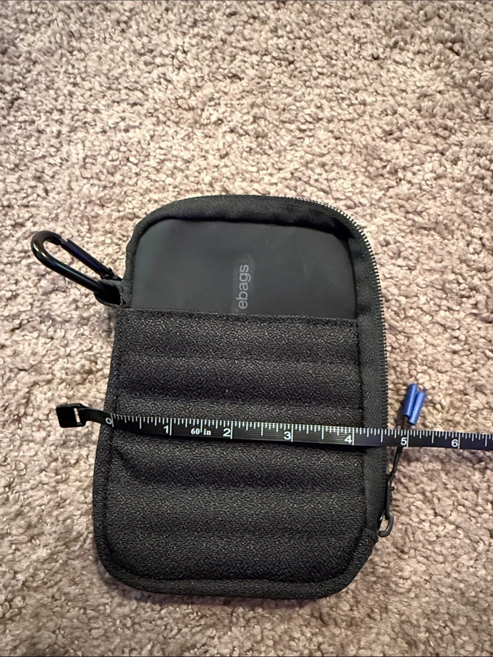 ebags Black Padded Electronics Holster with Carabiner Clip